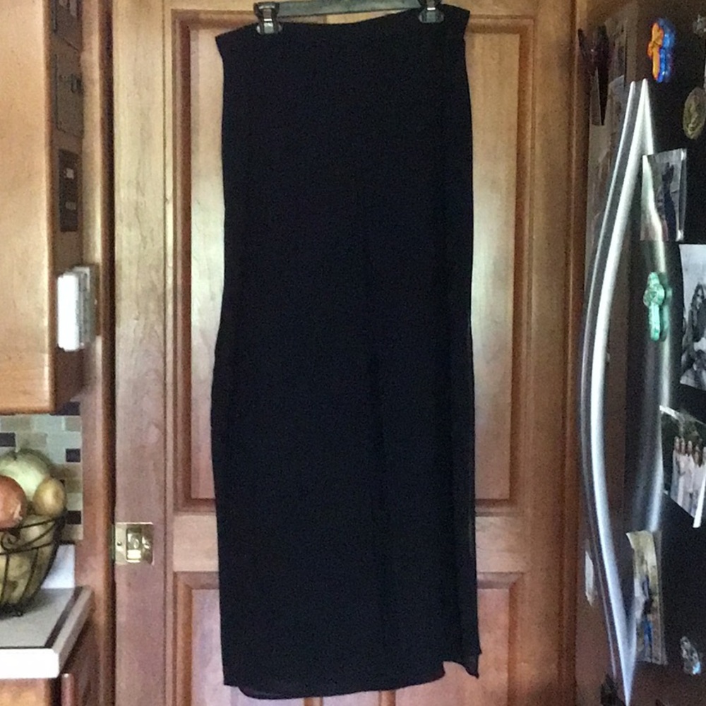 Women’s Dressbarn Collection Black Sheer lined evening pants. Size 16